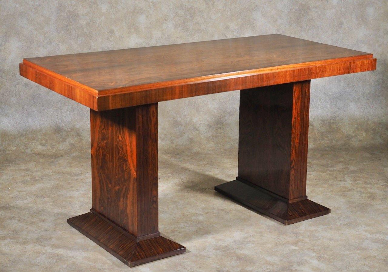 Dominique Table / Desk / Console in Rosewood In Excellent Condition In Philadelphia, PA