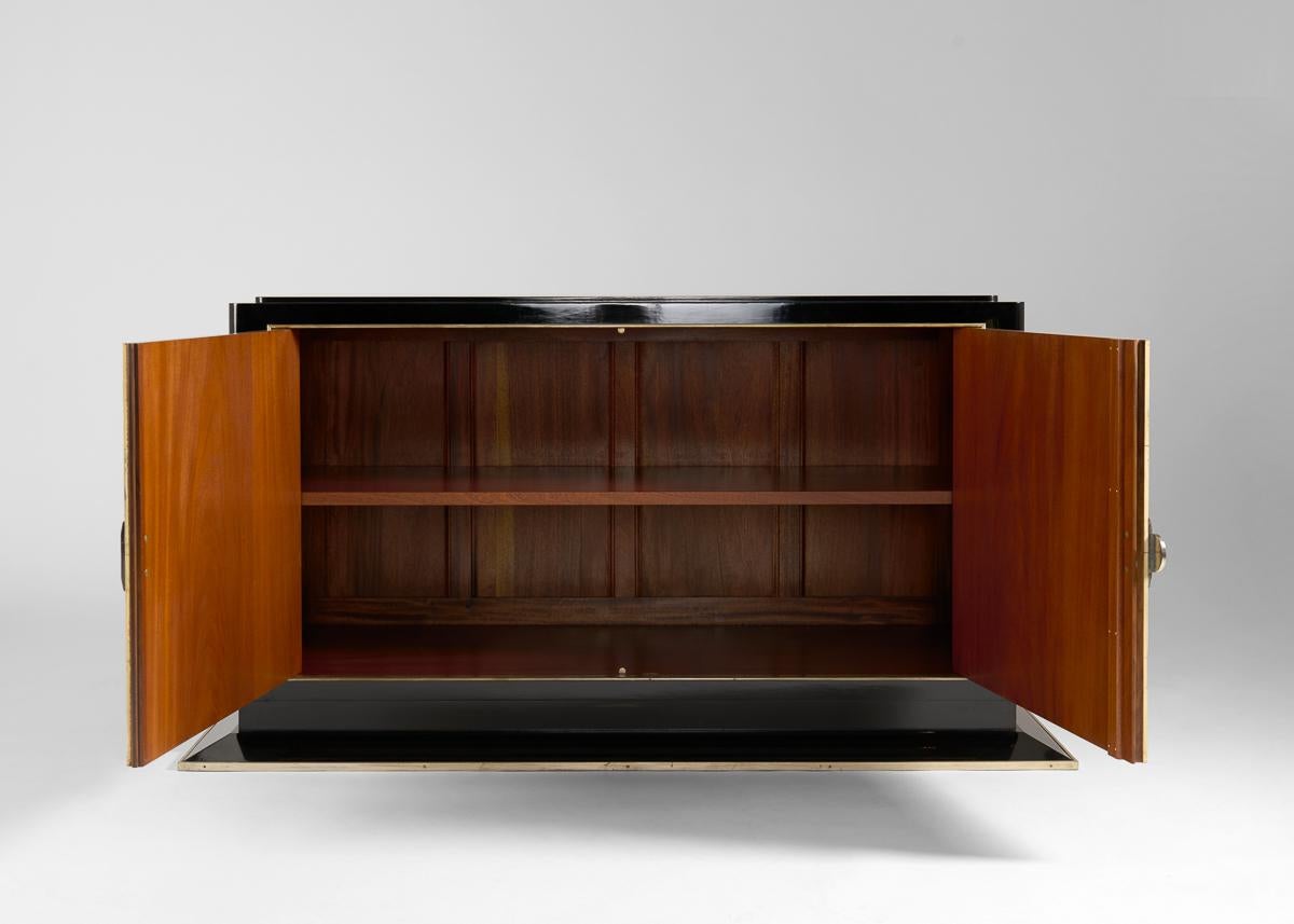 Dominique, Two-door Parchment-clad Sideboard, France, 20th Century For Sale 2