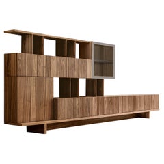 Domino 06 Modular Canaletto Walnut Bookcase