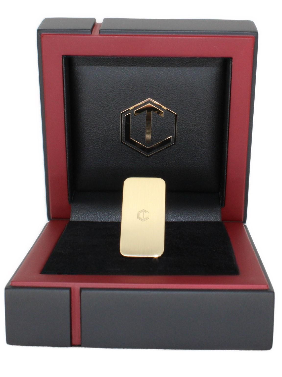 Dominostein aus Gold, 18K, massiv, 12 schwarze Diamanten, Made in Germany For Sale 2