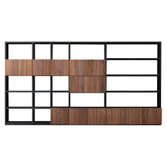 Domino Anthracite Canaletto Walnut Bookcase