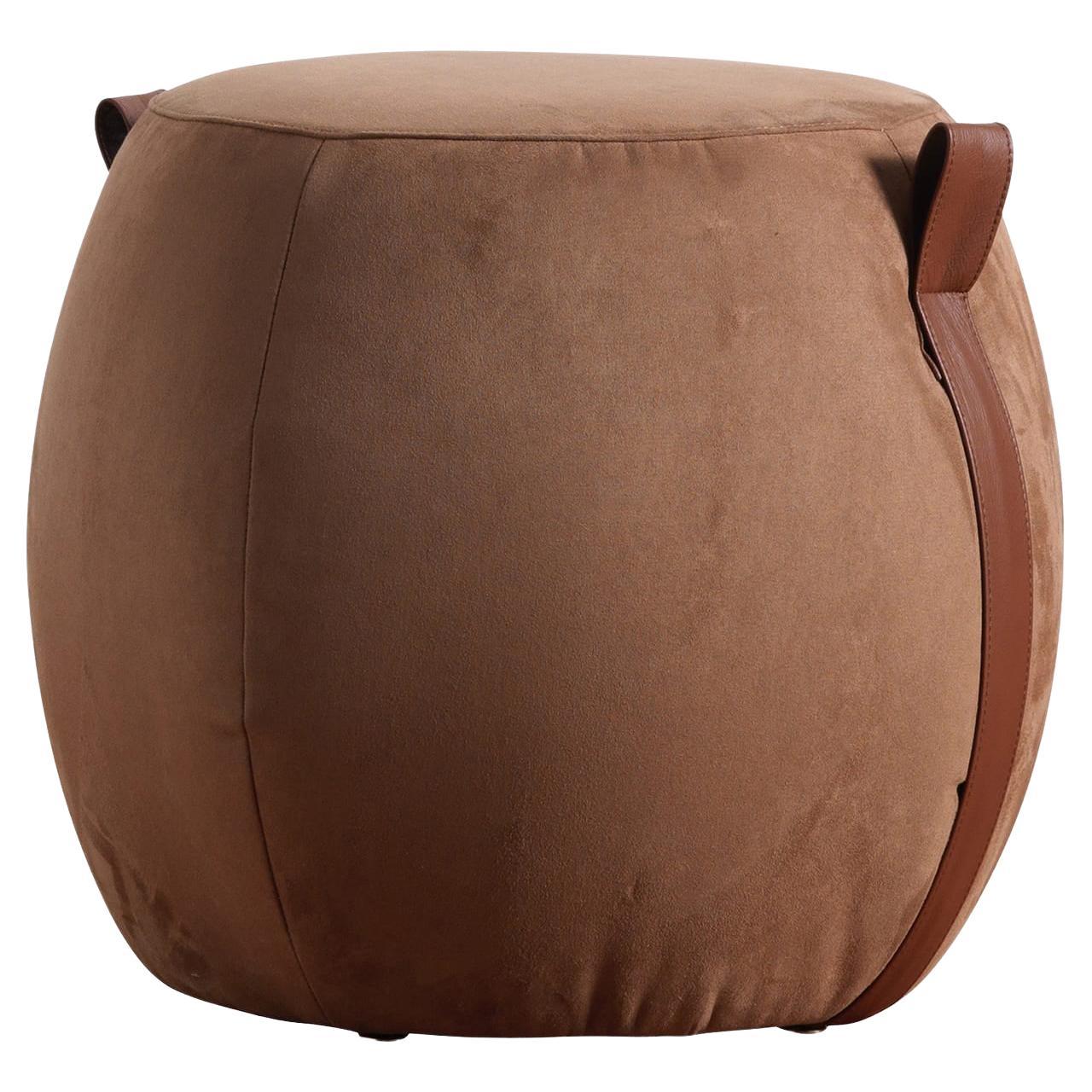 Domino Brown Pouf For Sale