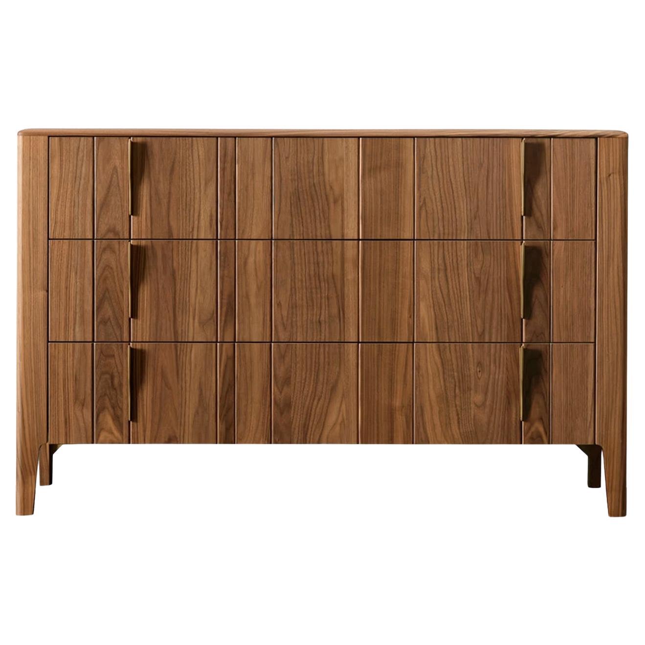 Domino Dresser in Walnut Canaletto Wood