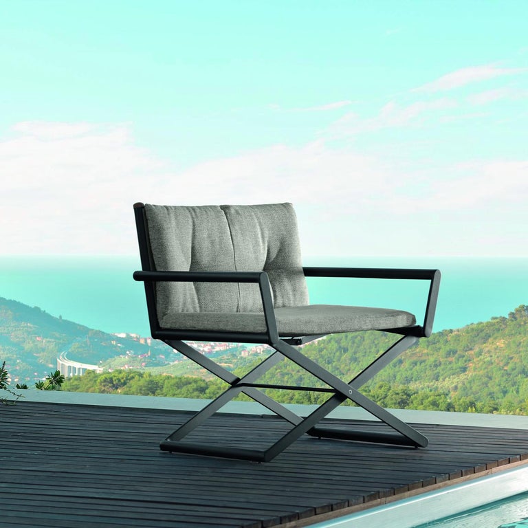 Domino Gray Director Chair By Talenti