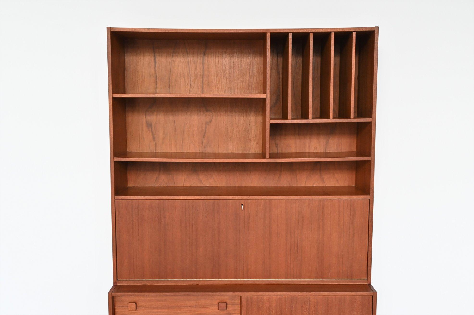 Scandinavian Modern Domino Møbler Teak Bookcase Wall Unit, Denmark, 1960