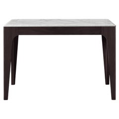 Domino Square Anthracite with Carrara Marble Top Dining Table