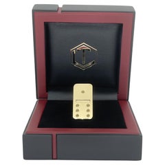 Dominostein Aus 18 Karat Gold, Massiv, Punziert, Mit Zertifikat