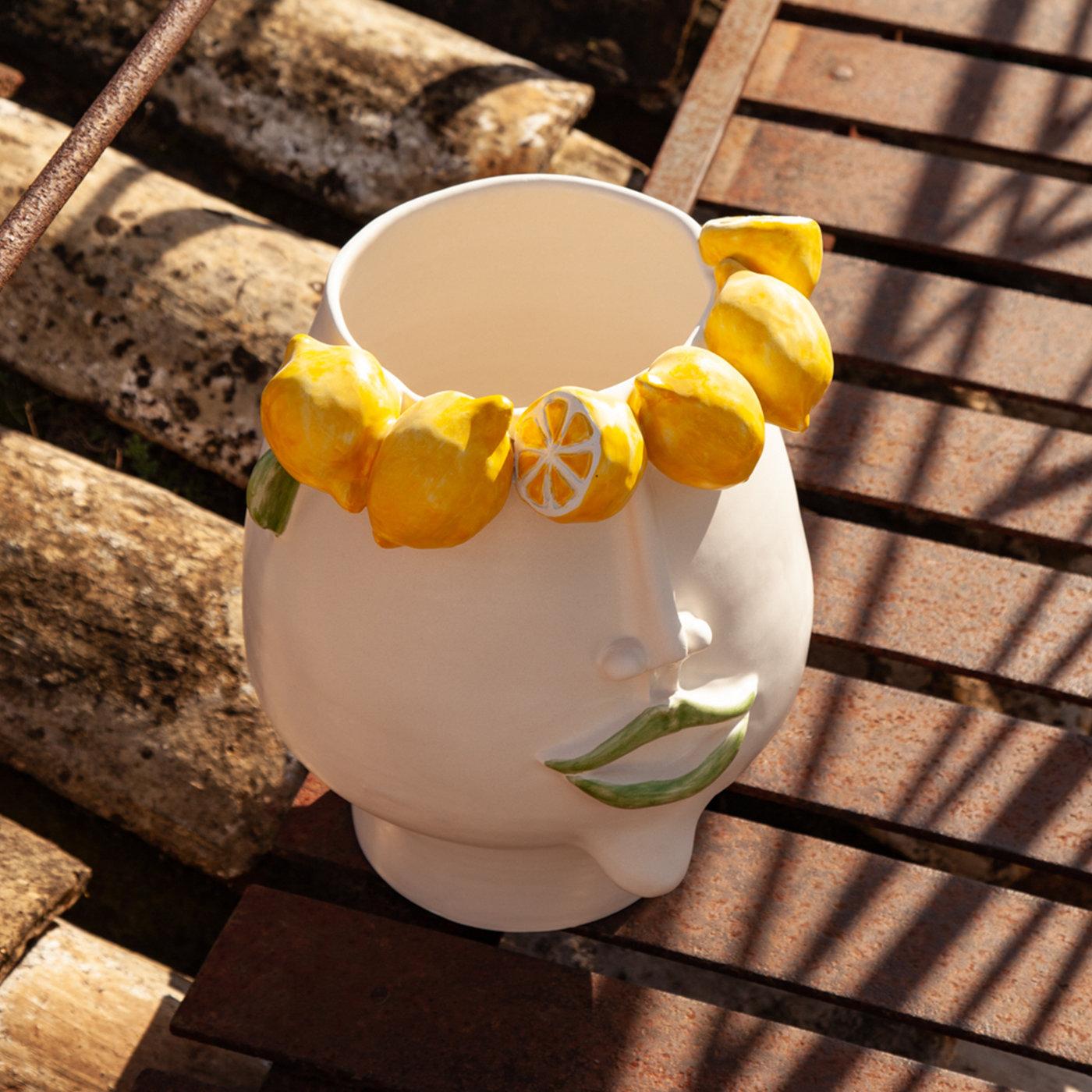 Italian Domitilla Lemon Picker Head Vase For Sale