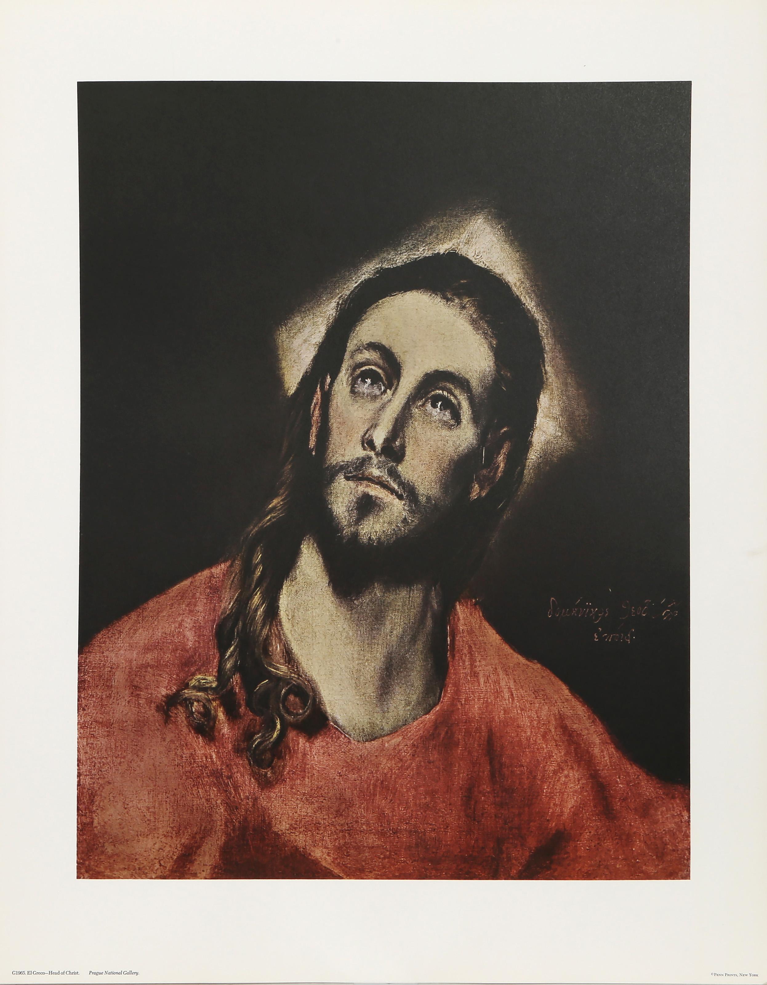 Haupt Christi, Renaissance-Plakat nach Doménikos Theotokópoulos im Angebot 2