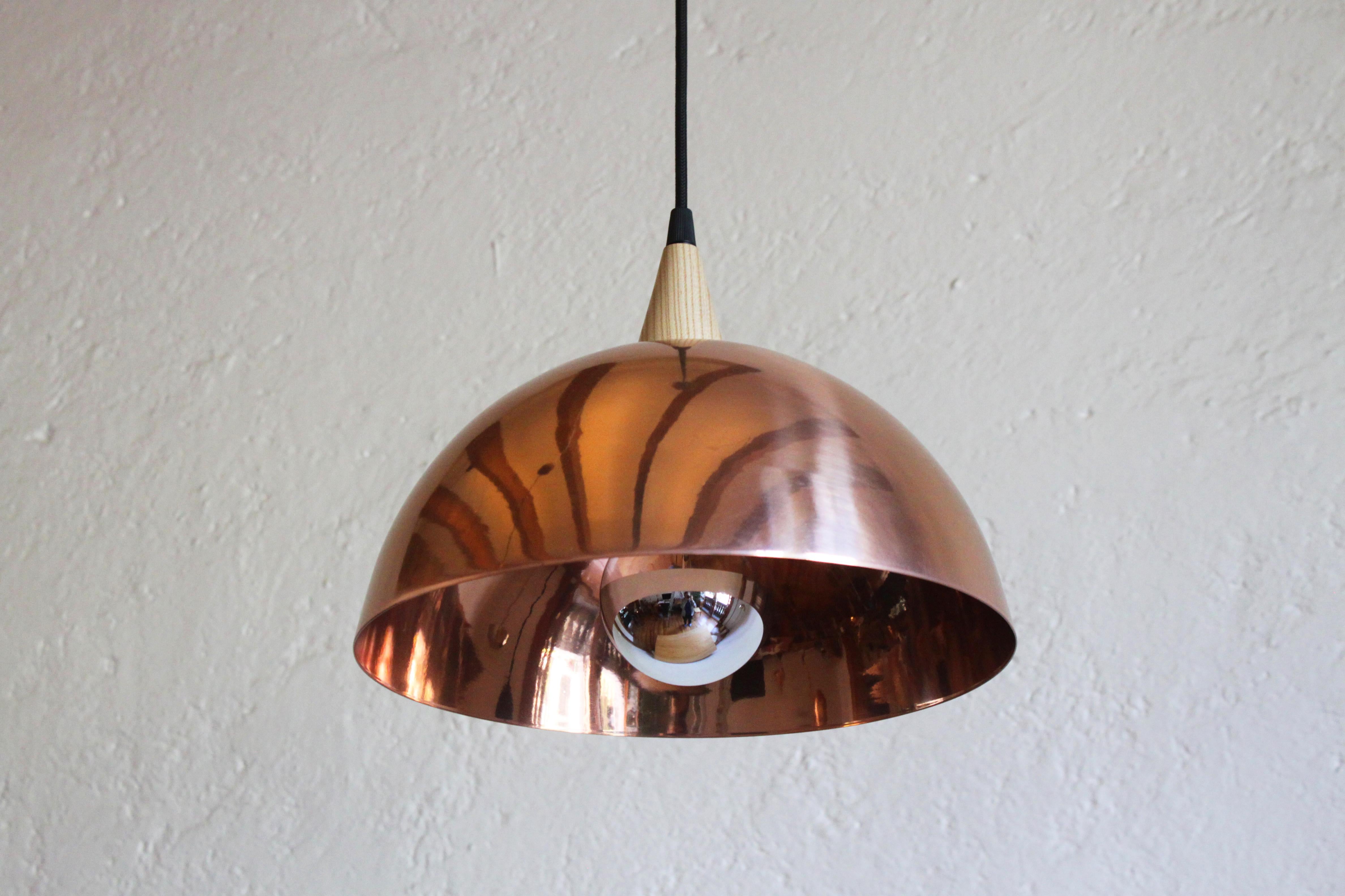 Copper Domo Abajo 40 Pendant Lamp, Maria Beckmann, Represented by Tuleste Factory