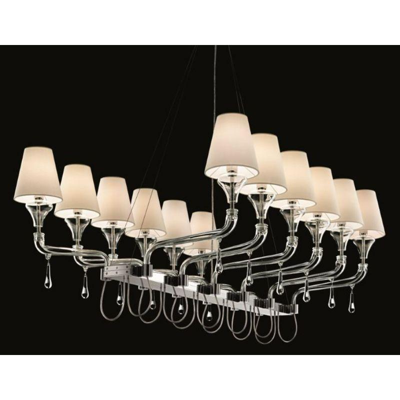 Domo Nevada 7031 Chandelier - Grey Venetian Crystal In New Condition For Sale In Venice, IT