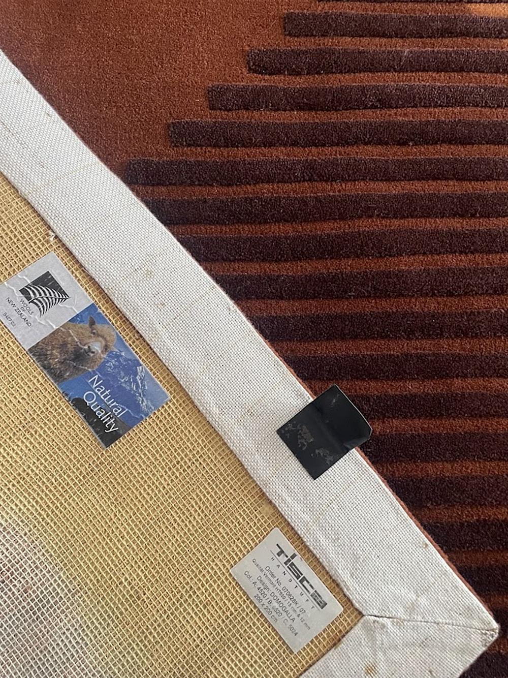 Alfombra artística Domogalla de Tisca Suiza 1980-1990 Hecho a mano en venta