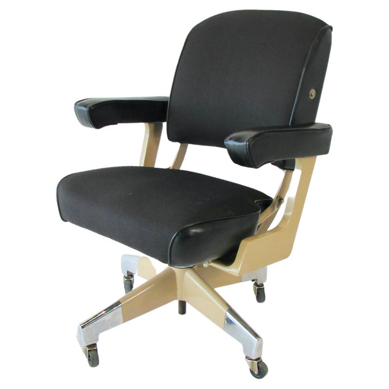 Domore Co. Executive Multi Adjustable Industrial Swivel Desk Chair on  Casters For Sale at 1stDibs | domore chair company
