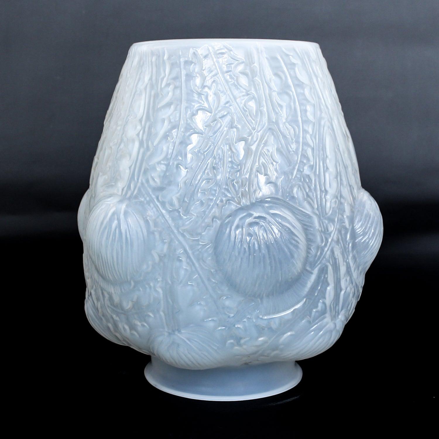 Mid-20th Century 'Domremy' Art Deco Opalescent Rene Lalique Glass Vase 