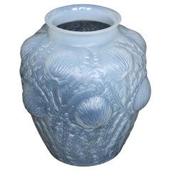 'Domremy' Art Deco Opalescent Rene Lalique Glass Vase