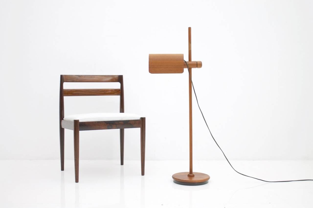 Scandinavian Modern Domus Adjustable Teak Floor Lamp, Denmark, 1960s