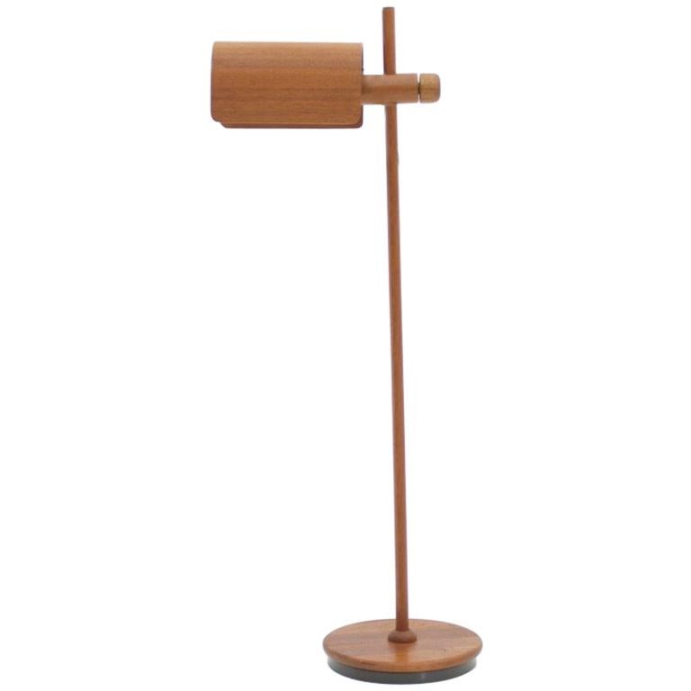 Domus Adjustable Teak Floor Lamp, Denmark, 1960s