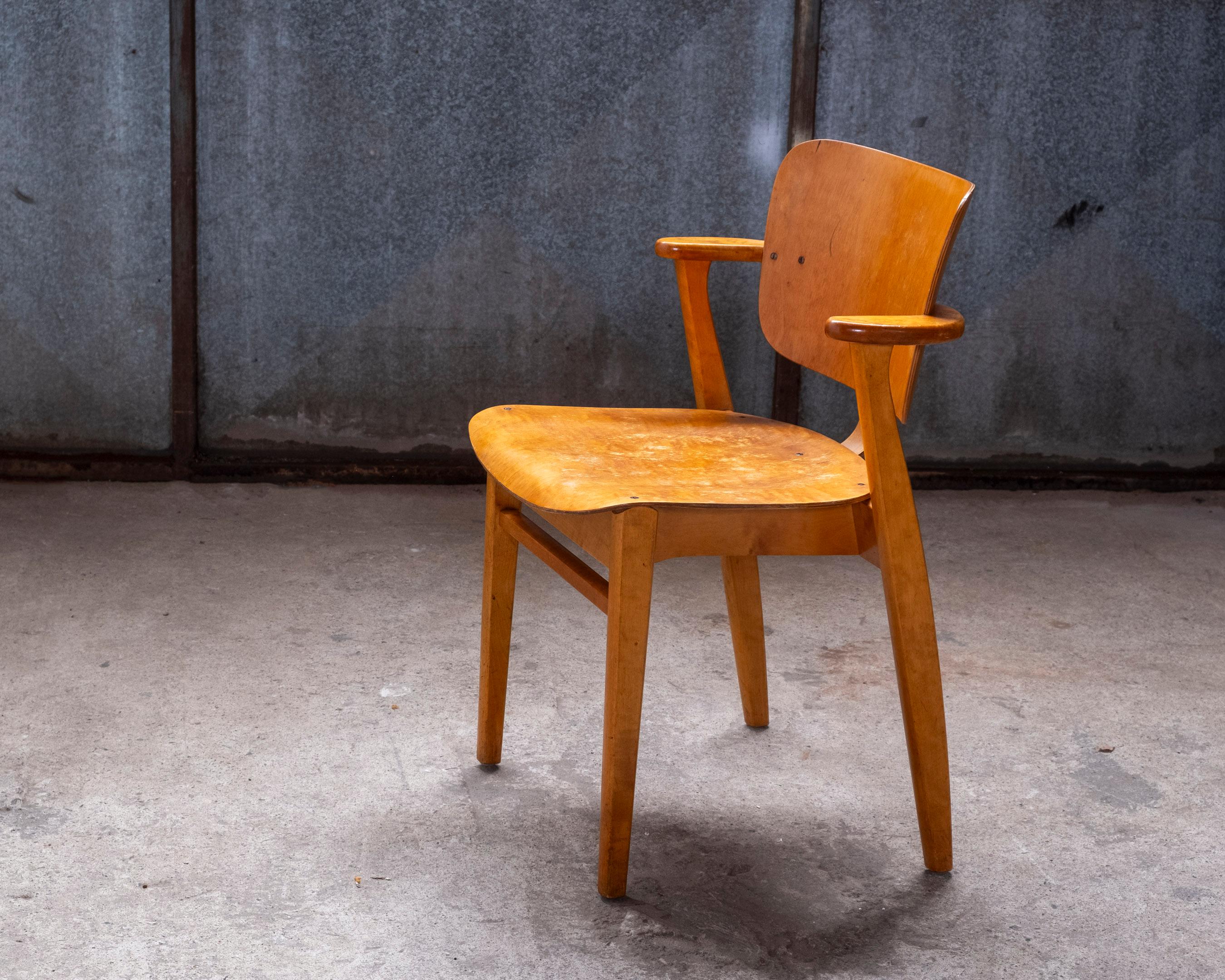 Scandinavian Modern Domus Chair by Ilmari Tapiovaara, Keravan Puuteollisuus, 1950s For Sale