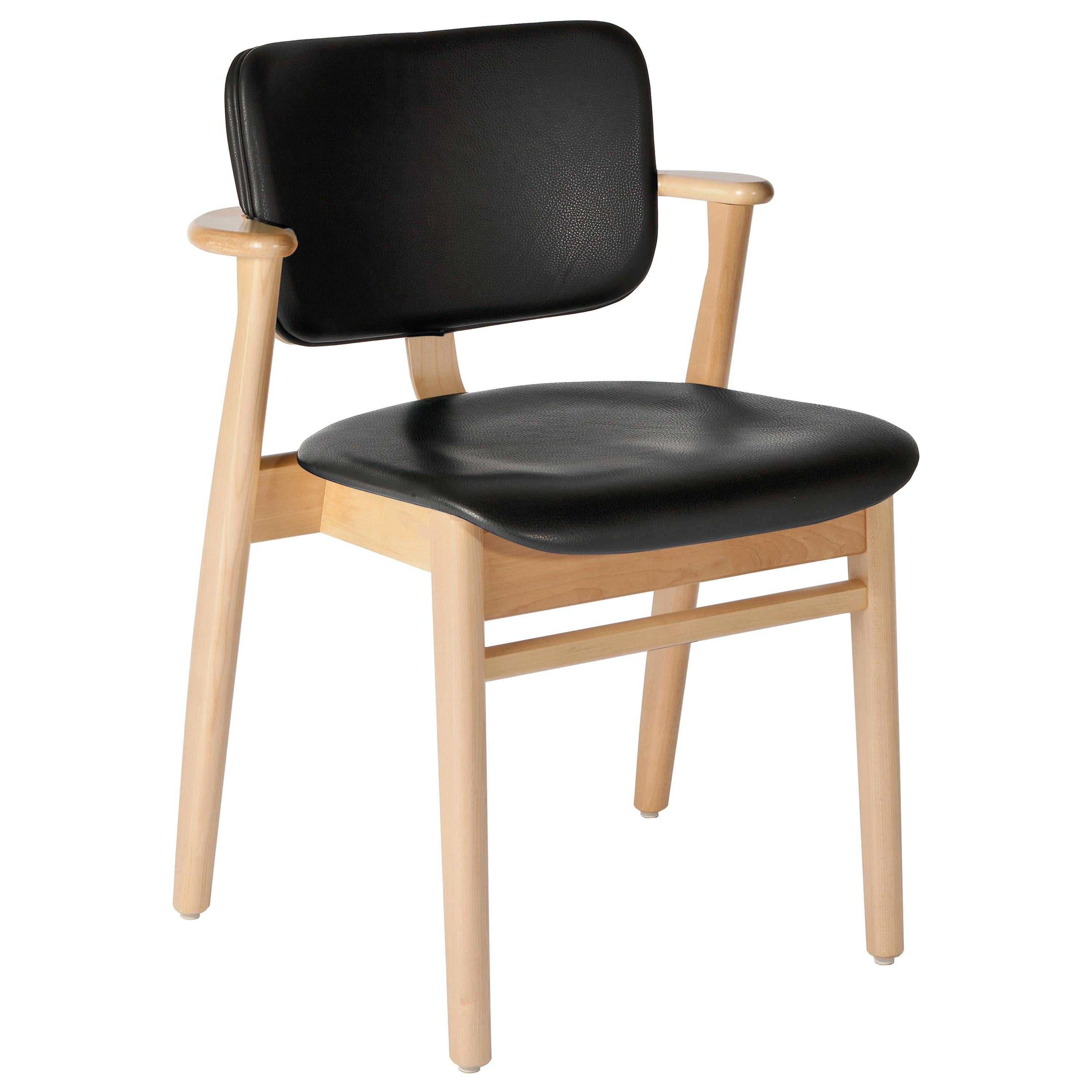  Domus Chair in Oak and Upholstered Leather by Imari Tapiovaara & Artek For Sale