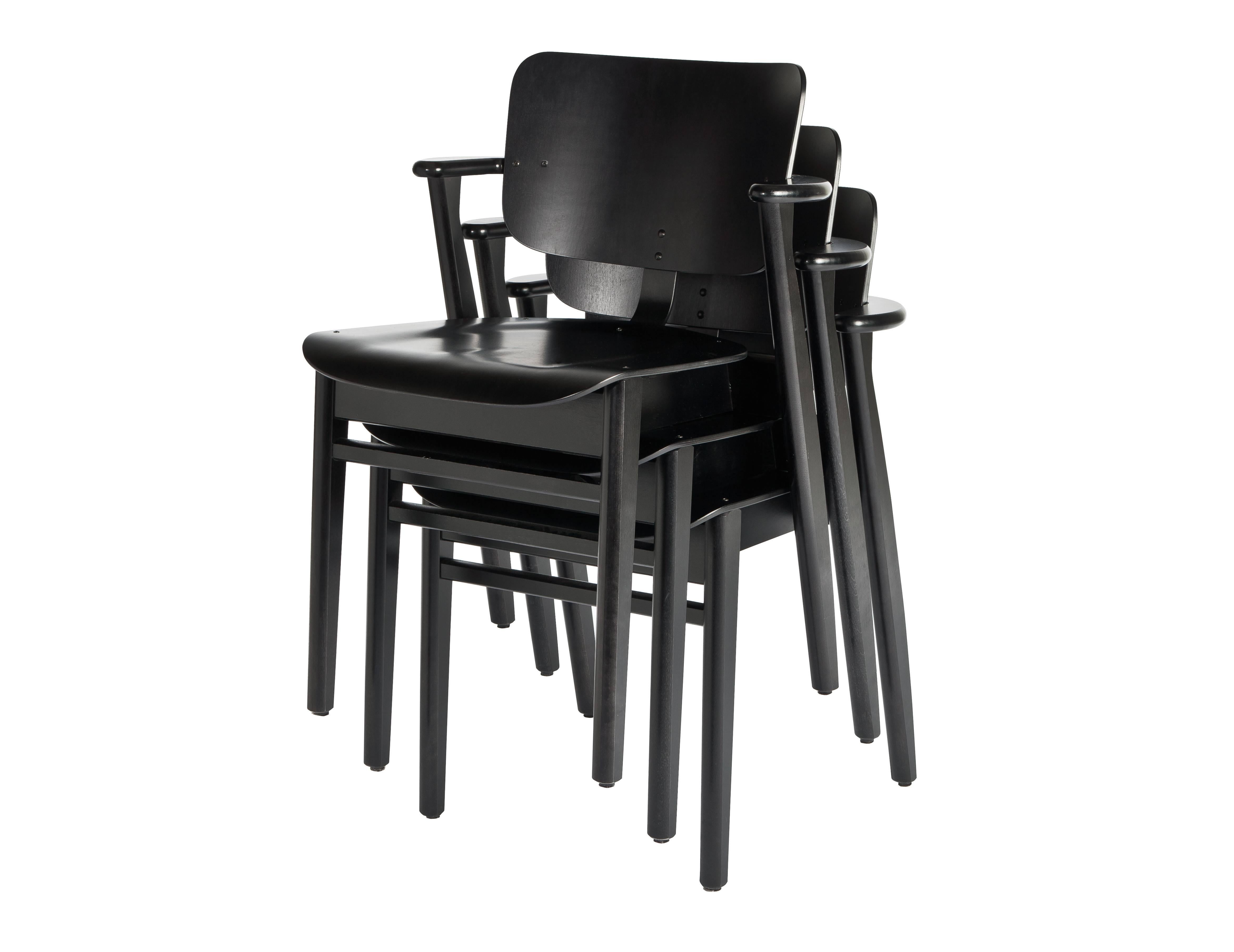 Scandinavian Modern  Domus Chair in Oak and Upholstered Leather by Imari Tapiovaara & Artek For Sale