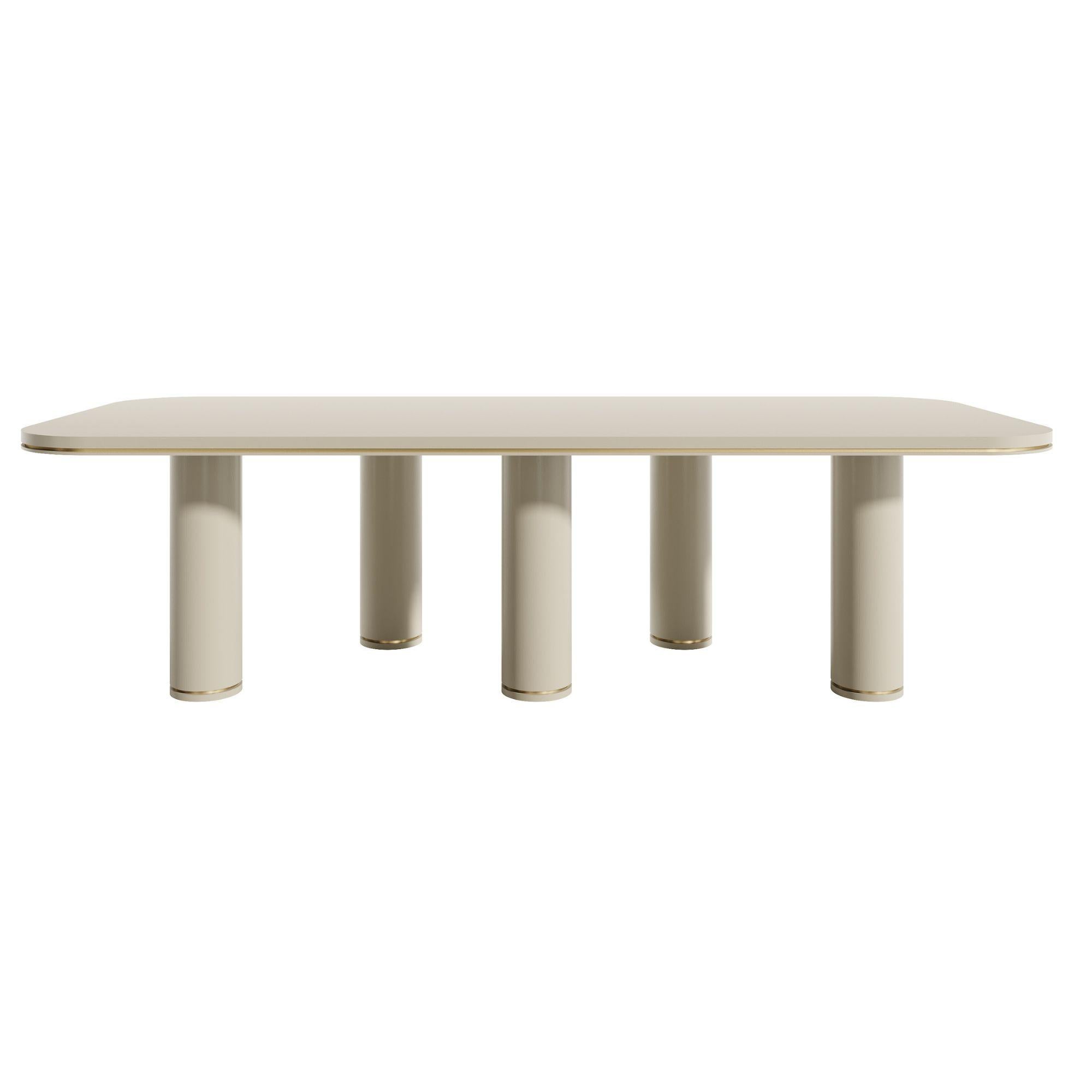Domus Dining Table in Natural Wood, Modern and Contemporary In New Condition For Sale In Frazão, Porto