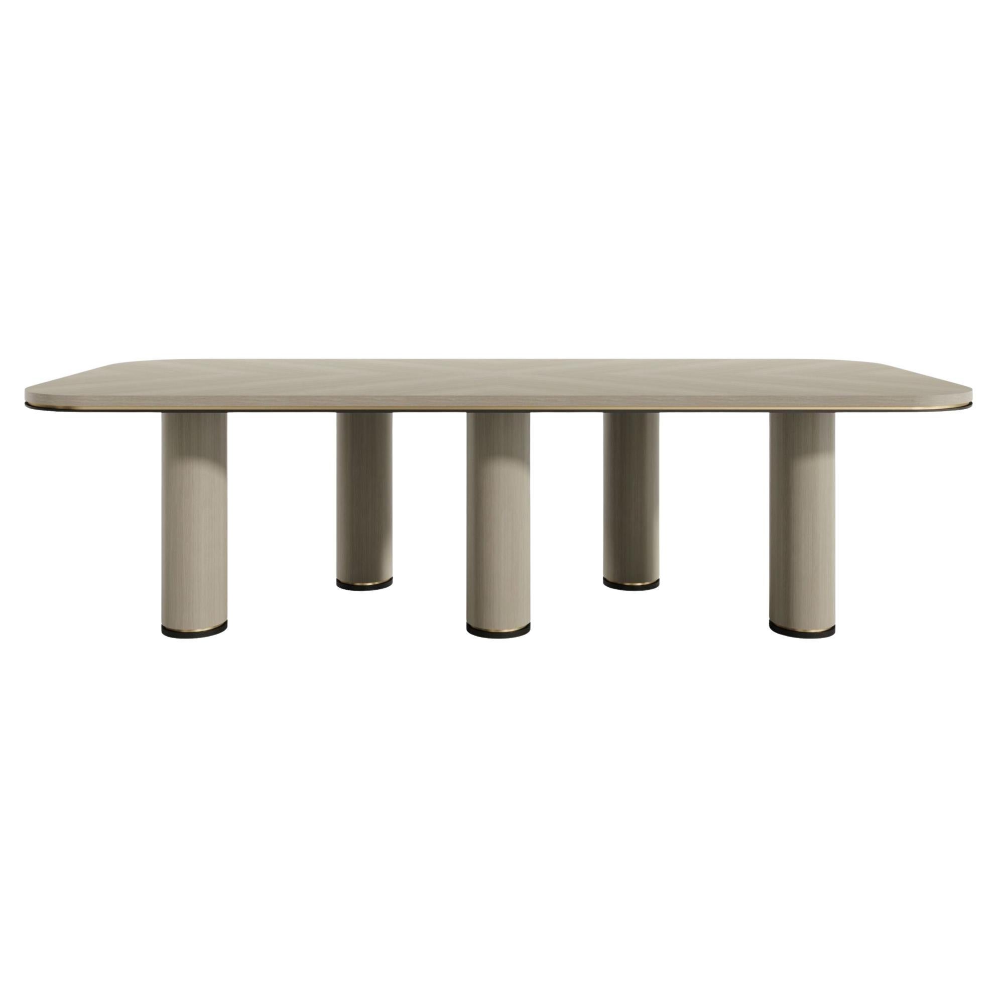 Domus Dining Table in Natural Wood, Modern and Contemporary
