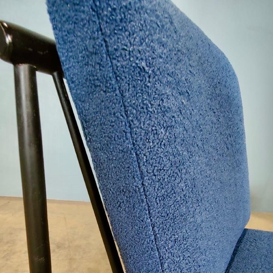 Domus Lounge Chair By Alf Svensson For Dux Sweden Blue Bouclé Mid Century In Good Condition For Sale In Cambridge, GB