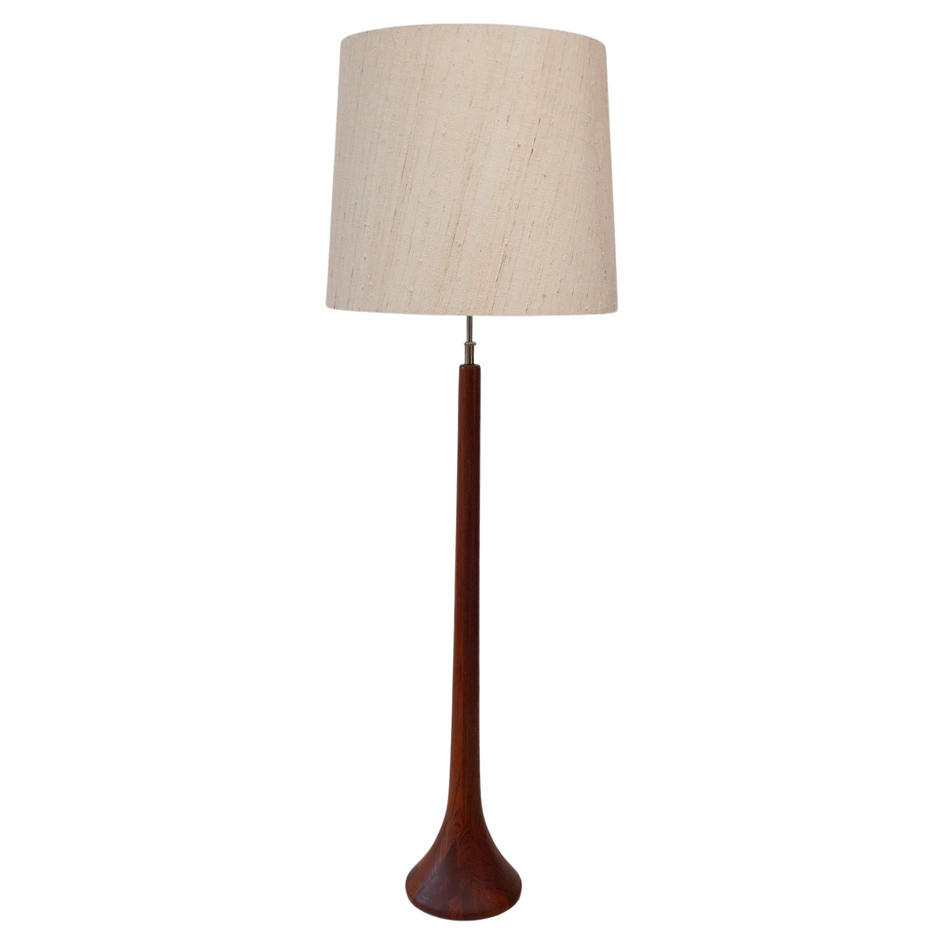 Domus Made in Denmark Solid Teak Floor lamp, 1960s For Sale
