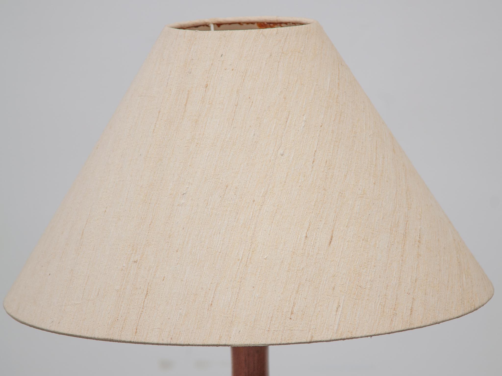 Scandinavian Modern Domus Set of Two Large Table Lamps in Solid Teak, 1960s