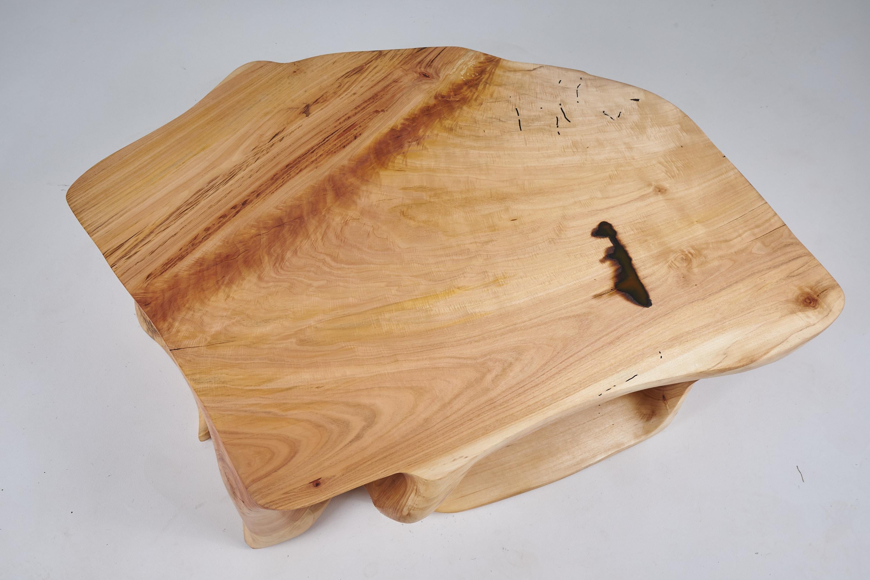 Domus, Massivholz-Skulptur Couchtisch, Contemporary Design, Logniture im Angebot 7
