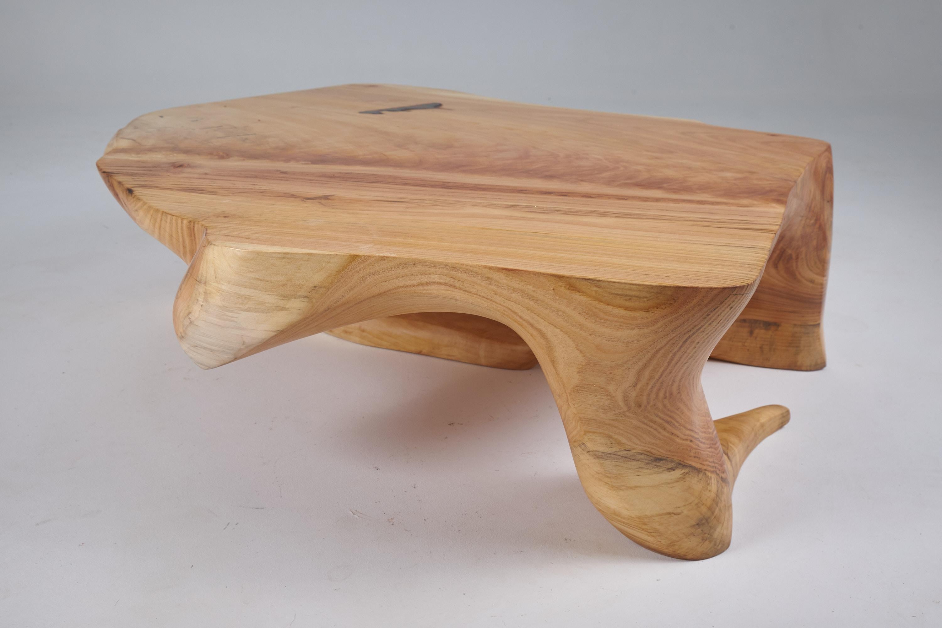 Domus, Massivholz-Skulptur Couchtisch, Contemporary Design, Logniture im Angebot 11