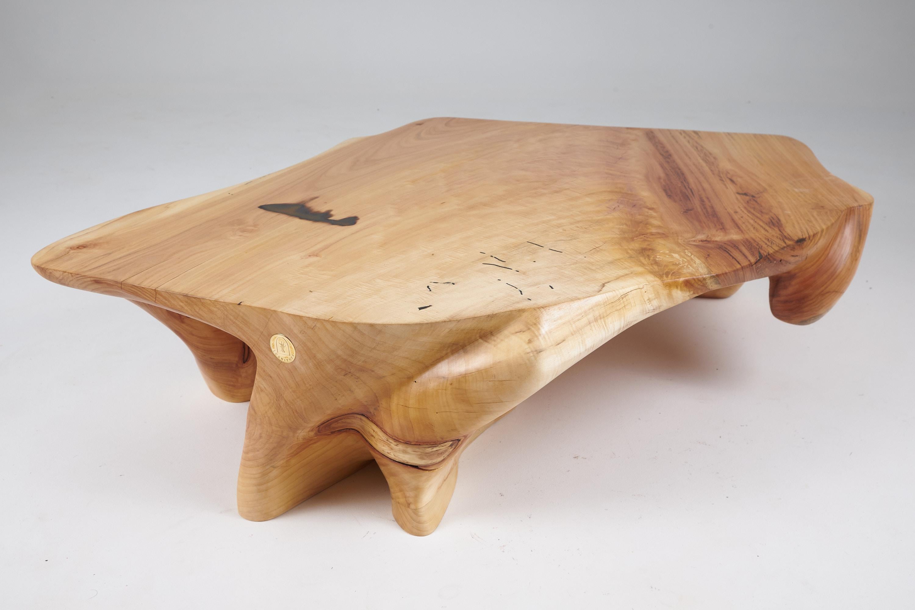 Domus, Massivholz-Skulptur Couchtisch, Contemporary Design, Logniture (21. Jahrhundert und zeitgenössisch) im Angebot