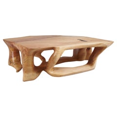 Domus, Massivholz-Skulptur Couchtisch, Contemporary Design, Logniture