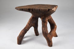 Domus, Solid Wood Sculptural Side, Table Original Contemporary Design, Logniture