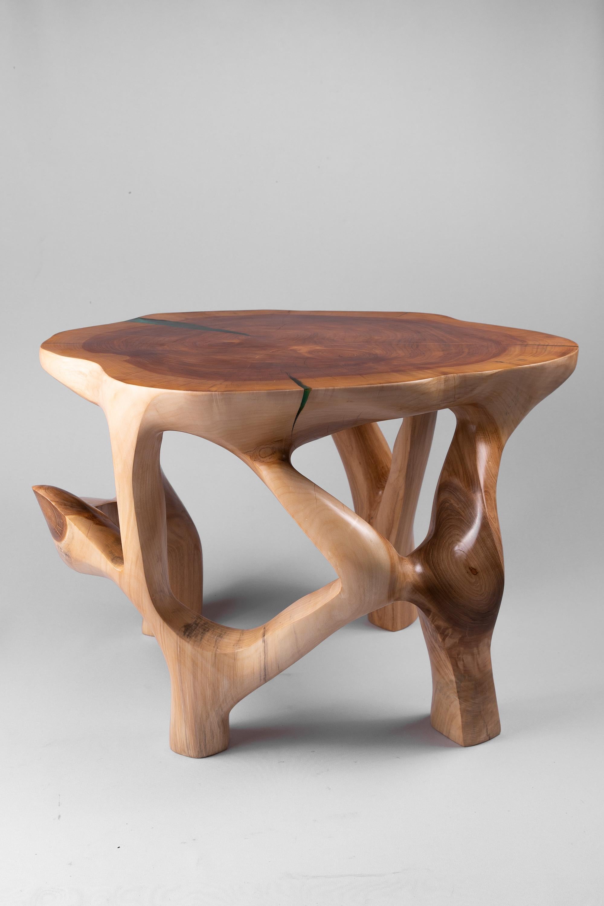 Domus, Solid Wood Sculptural Side, Table Original Contemporary Design, Lognitur In New Condition For Sale In Stara Gradiška, HR
