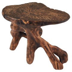 Domus, Solid Wood Sculptural Side, Table Original Contemporary Design, Lognitur