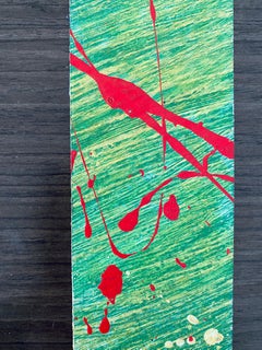 Astrazione gestuale, miniatura di pittura espressionista astratta coreana