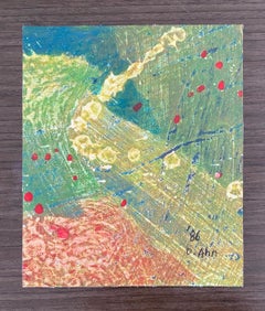 Astrazione gestuale, miniatura di pittura espressionista astratta coreana