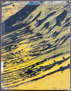 Astrazione gestuale, miniatura di pittura espressionista astratta coreana