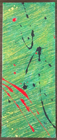 Astrazione gestuale, miniatura di pittura espressionista astratta coreana