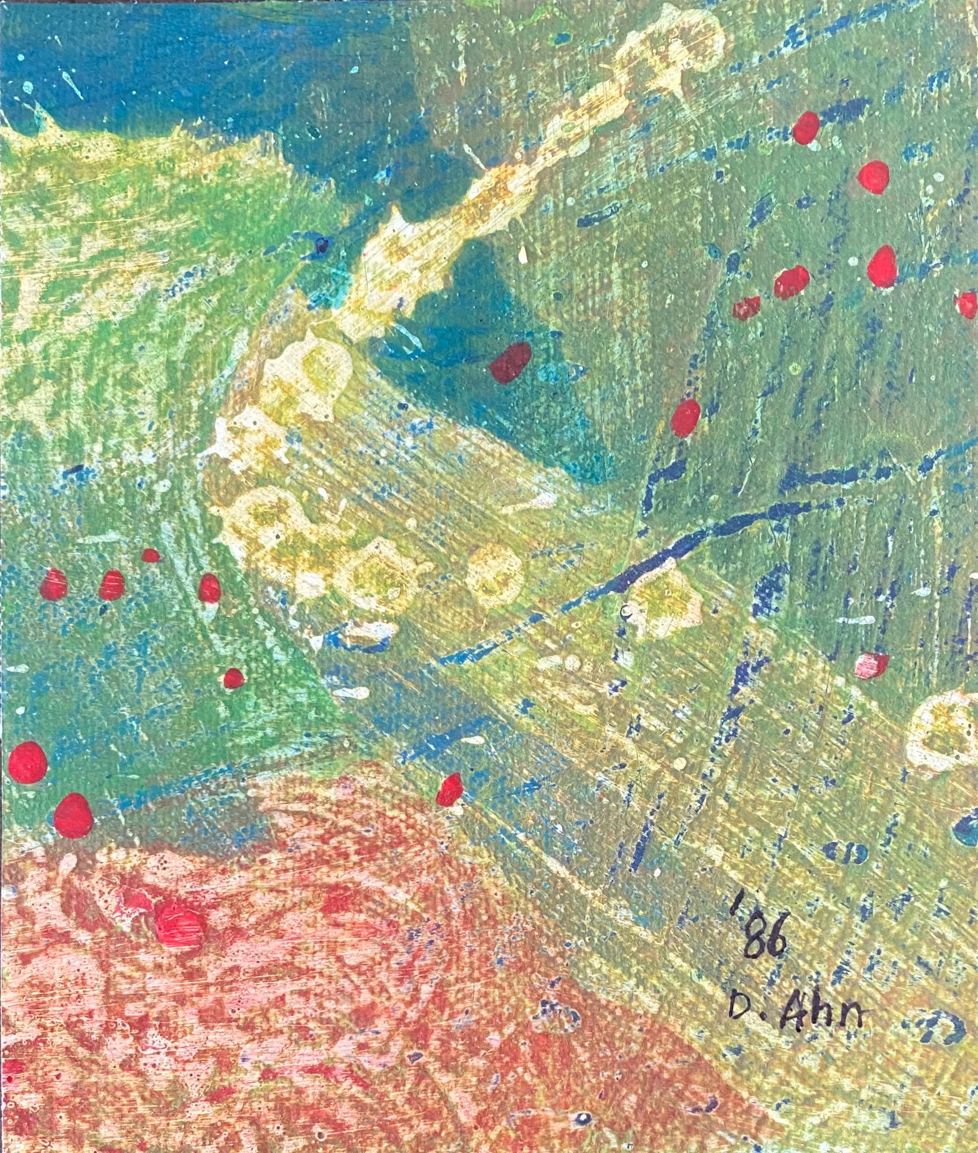 *La carta raffigurata dopo il dipinto non è inclusa. 

Dongkuk Ahn (1937-2013), meglio conosciuto come Don Ahn, era un artista sudcoreano e maestro di t'ai chi che risiedeva a New York.
Don Ahn (Ahn Dong Kuk) è nato a Seul, in Corea. Ha studiato