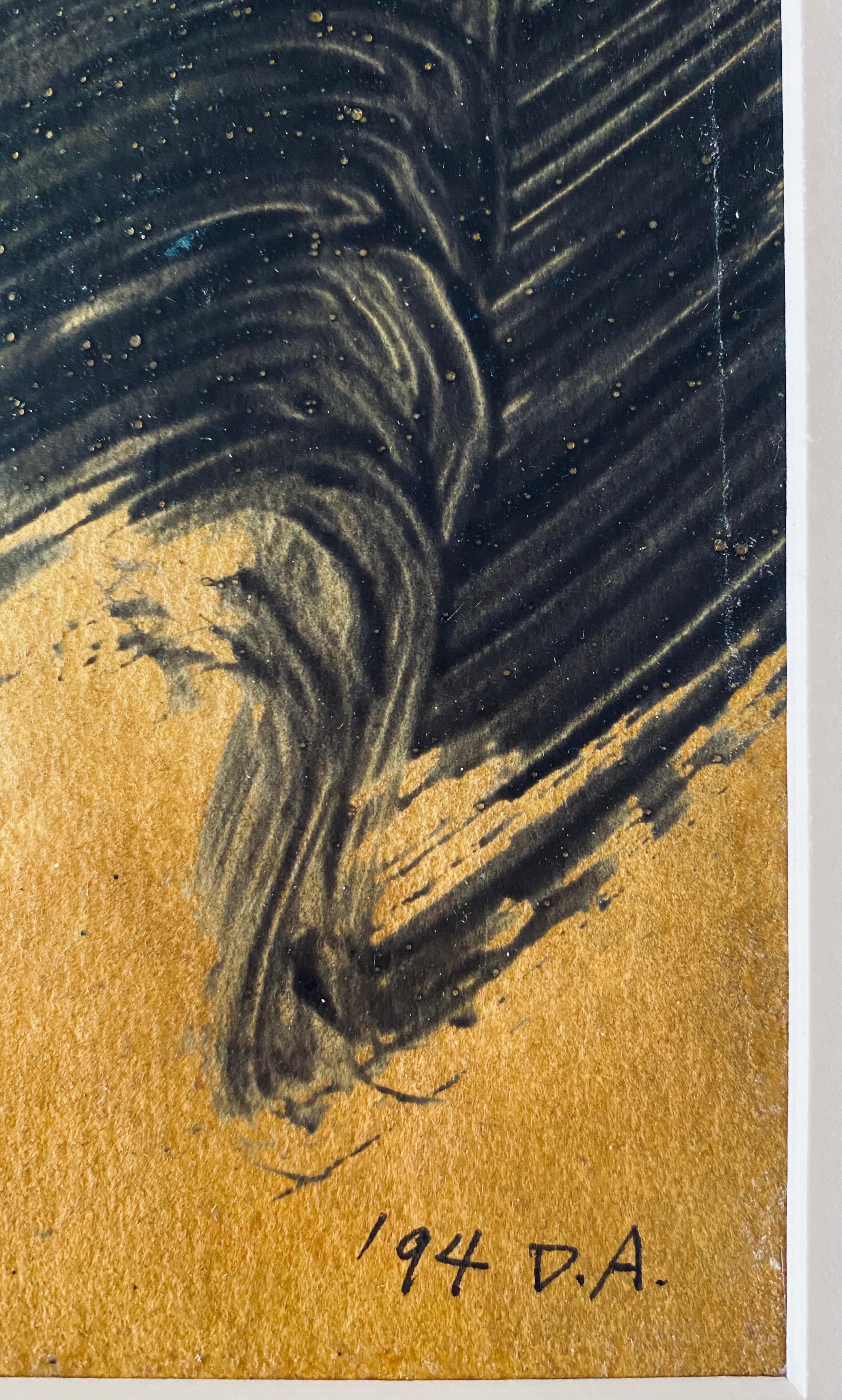 Gestural Abstraction, Miniature Abstract Expressionist Korean Modernist Painting For Sale 2