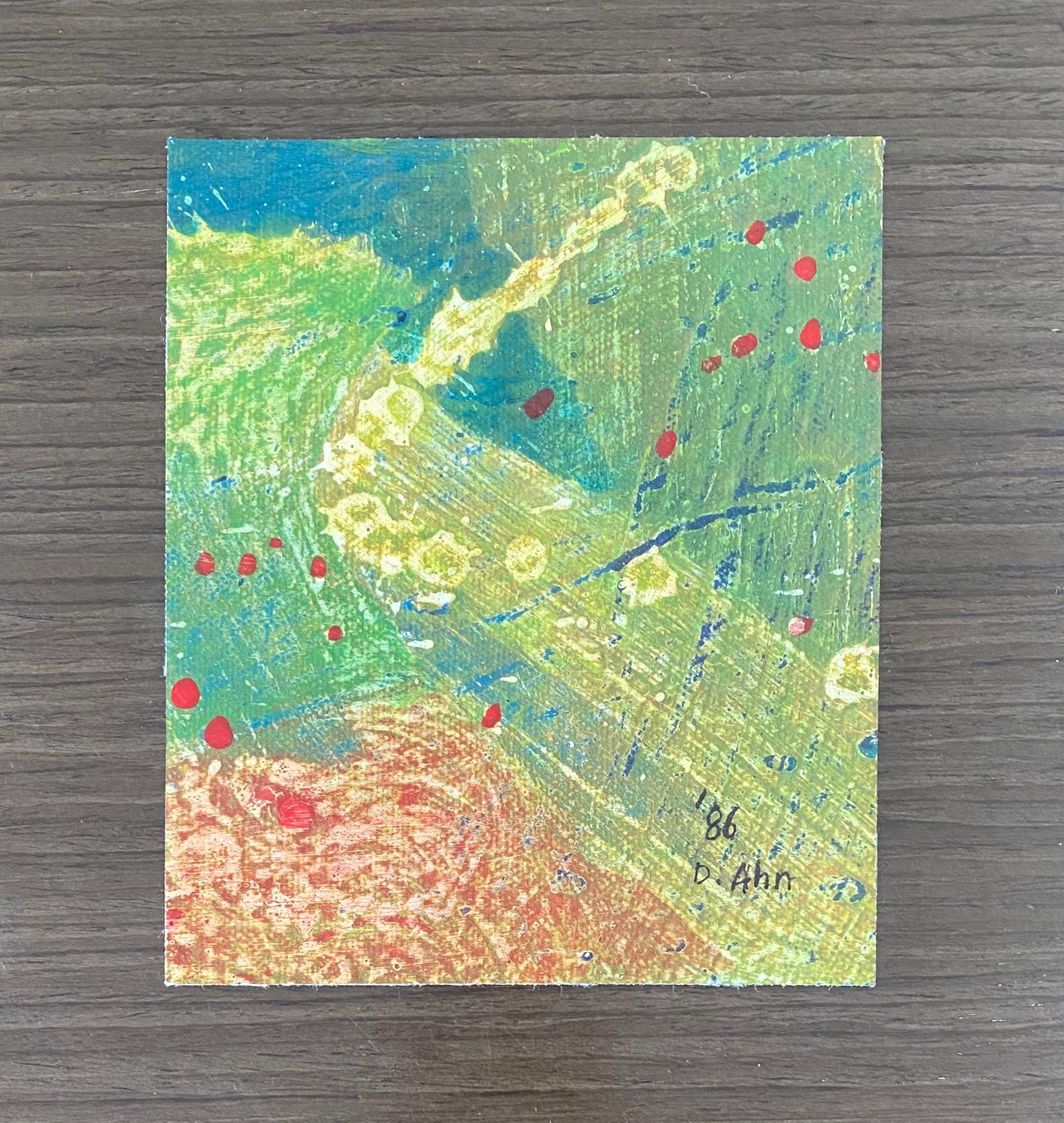 Astrazione gestuale, miniatura di pittura espressionista astratta coreana in vendita 4