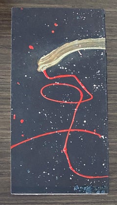 Astrazione gestuale, miniatura di pittura espressionista astratta coreana