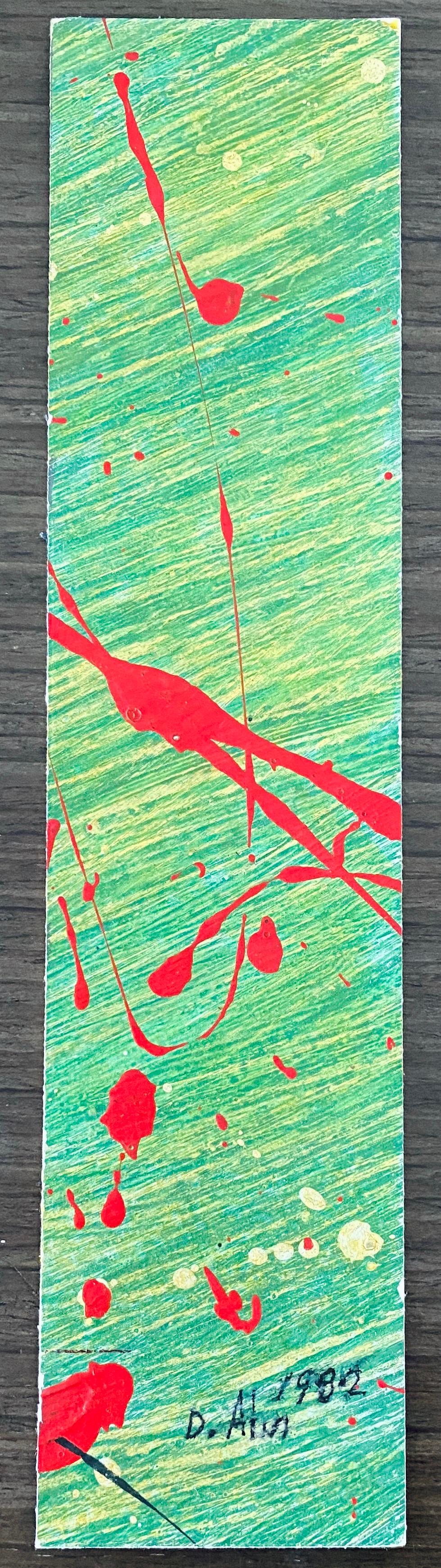 Astrazione gestuale, miniatura di pittura espressionista astratta coreana
