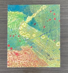 Astrazione gestuale, miniatura di pittura espressionista astratta coreana