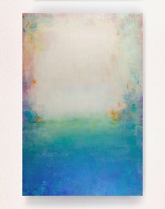 Aqua Blue Summer 211203, Pittura, Acrilico su tela