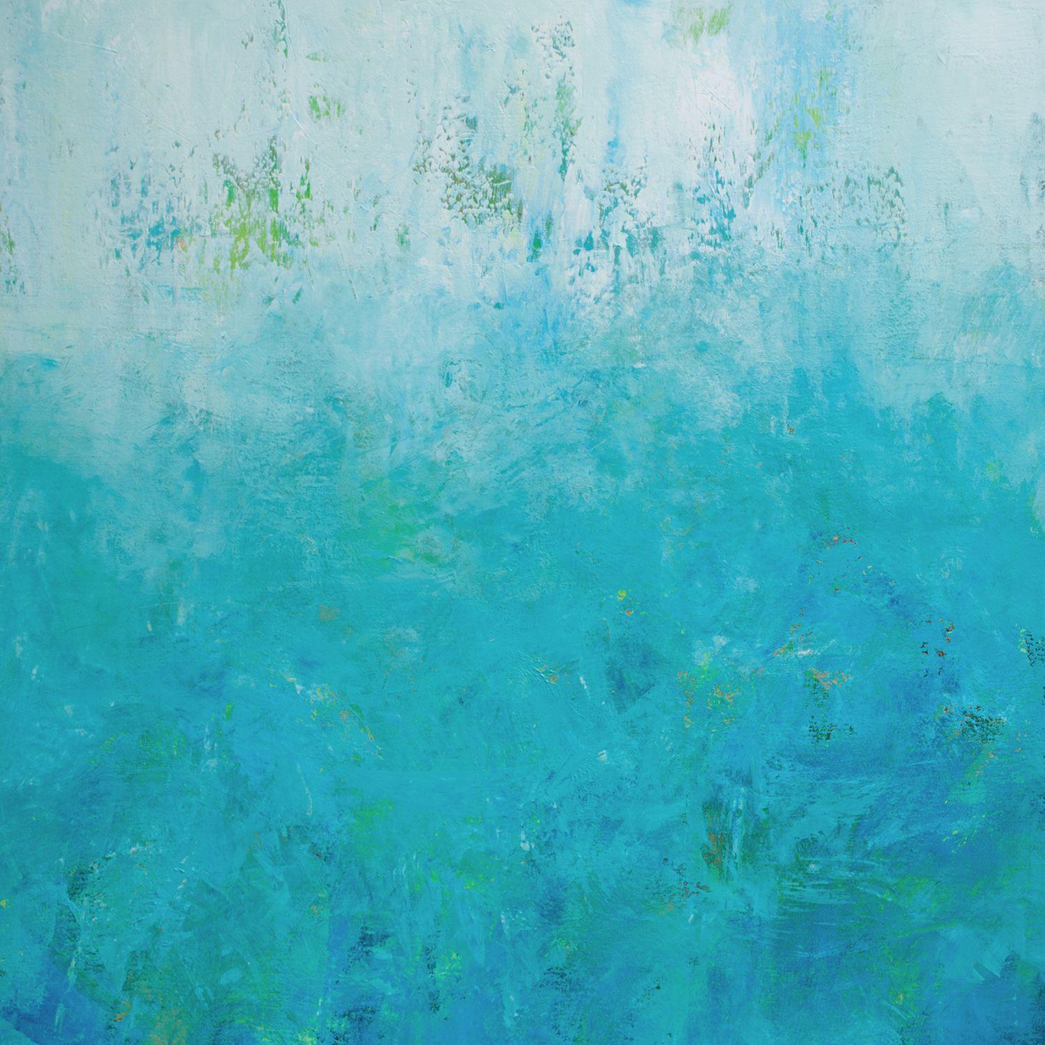 Abstract Painting de Don Bishop - Aqua Seas 210719, Pintura, Acrílico sobre lienzo