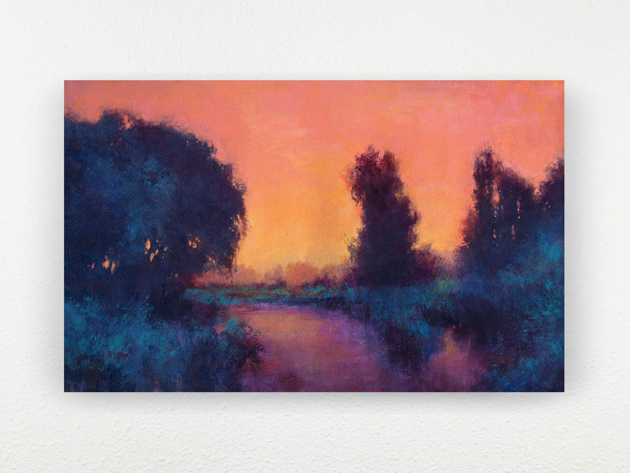 Evening Colors 220120, Painting, Acrylic on Canvas For Sale 1