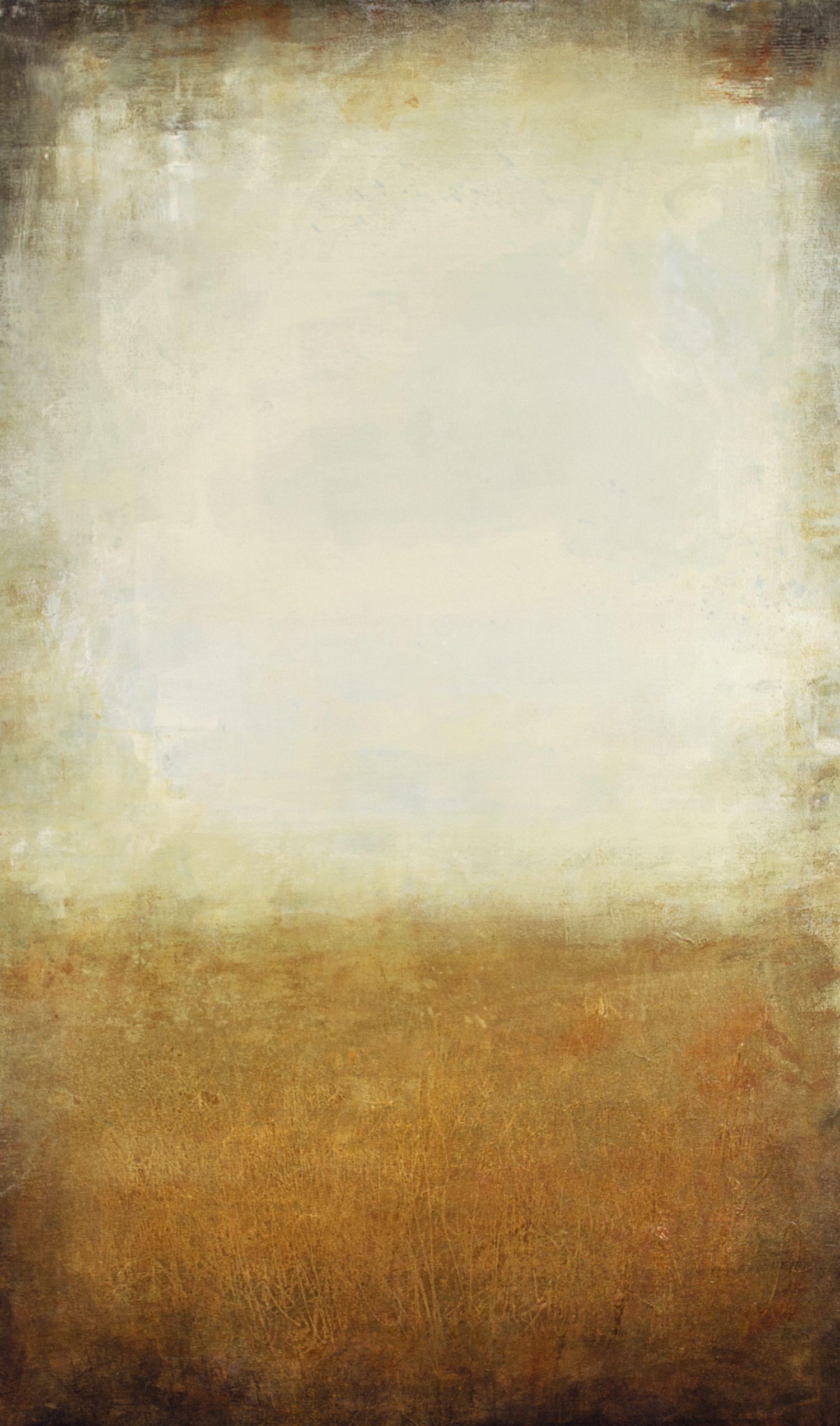 Don Bishop Abstract Painting - Gold Field And Sky 201227, Painting, Acrylic on Canvas